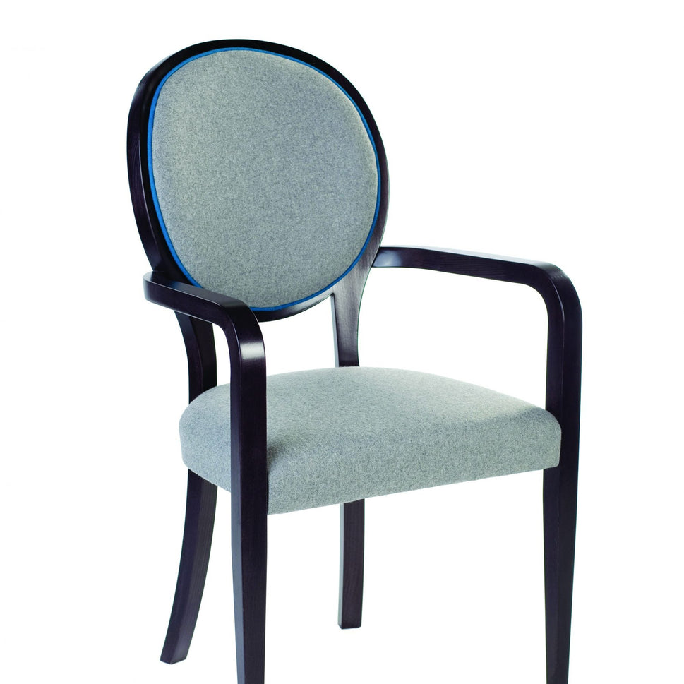 Elizabath Wooden Upholstered Armchair