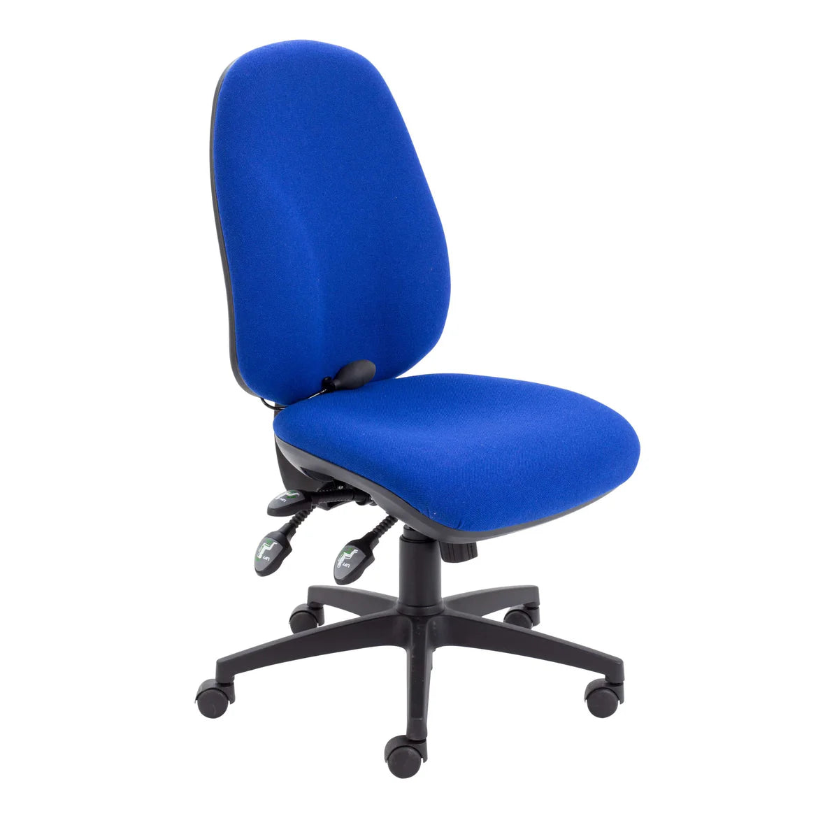 Maxi Ergo Armless Office Chair with Lumbar Pump - Royal Blue