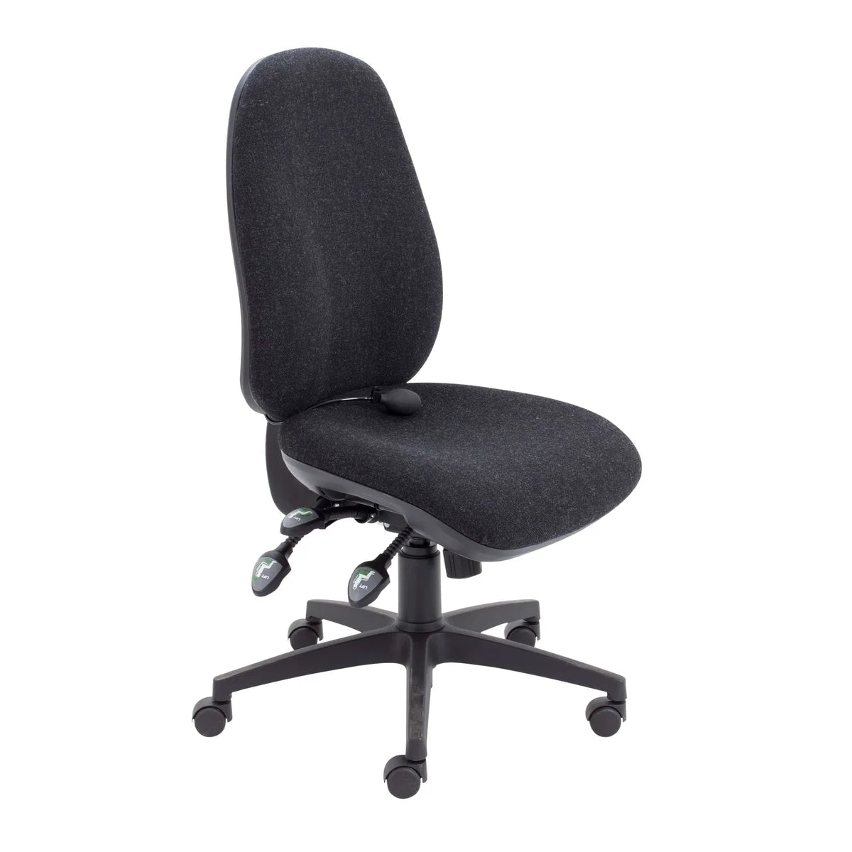 Maxi Ergo Armless Office Chair with Lumbar Pump