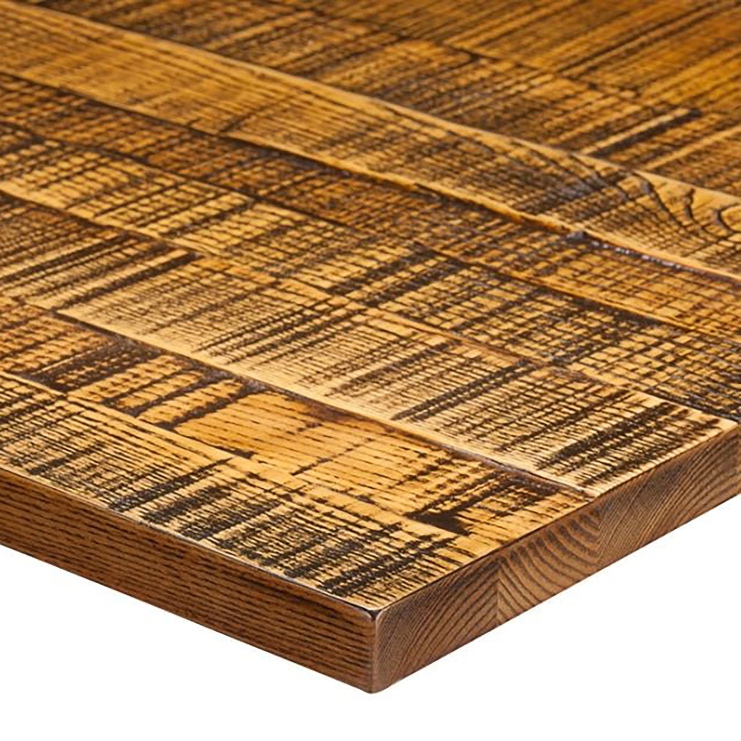 Jagged Effect Solid Wood Table Top - Light Oak - 34mm