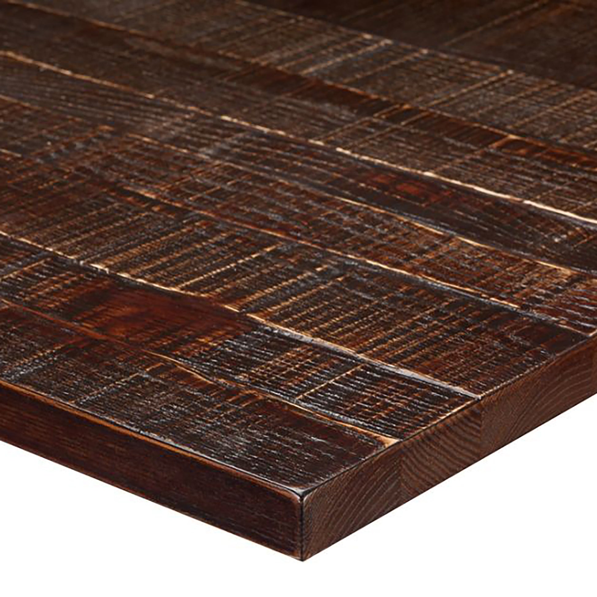 Jagged Effect Solid Wood Table Top - Walnut - 25mm