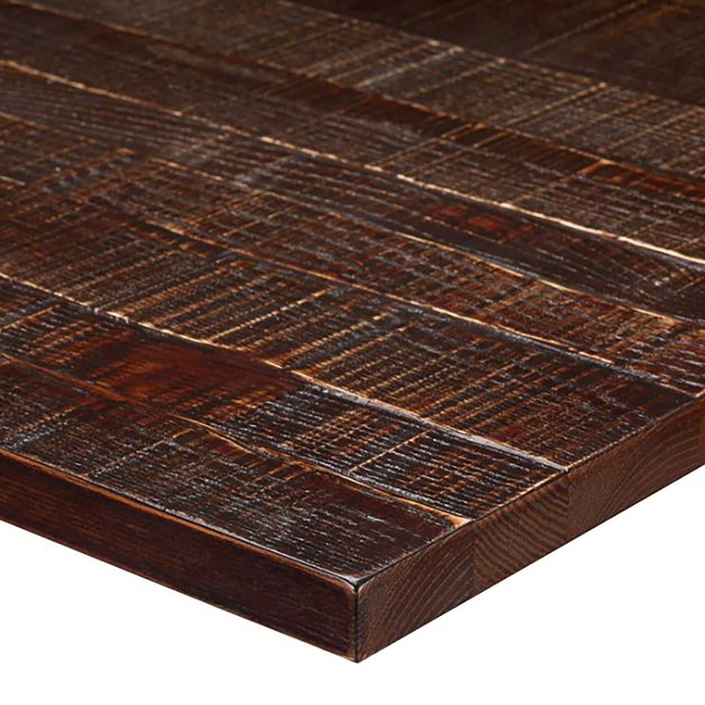 Jagged Effect Solid Wood Table Top - Walnut - 50mm