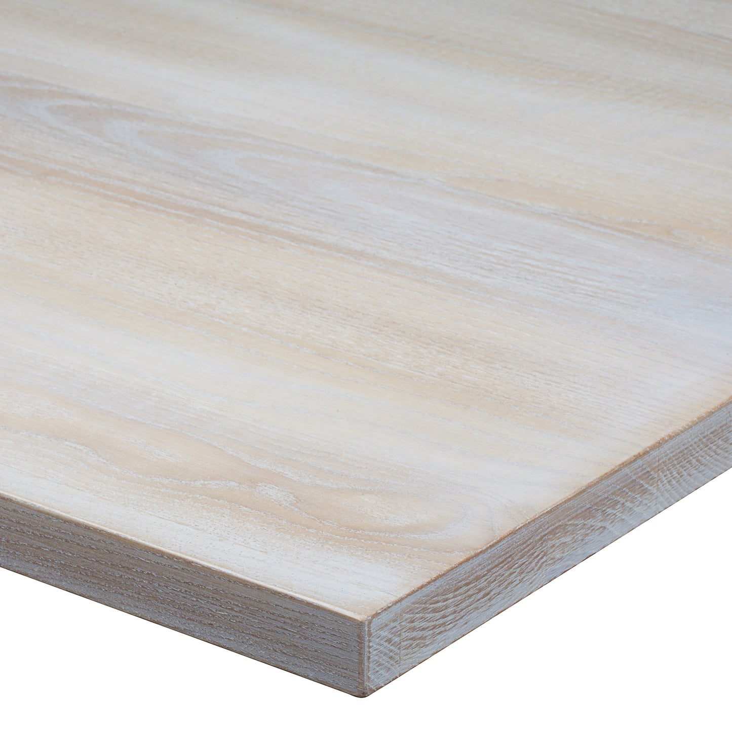 Lime Wash Solid Wood Table Top - Light Oak - 25mm