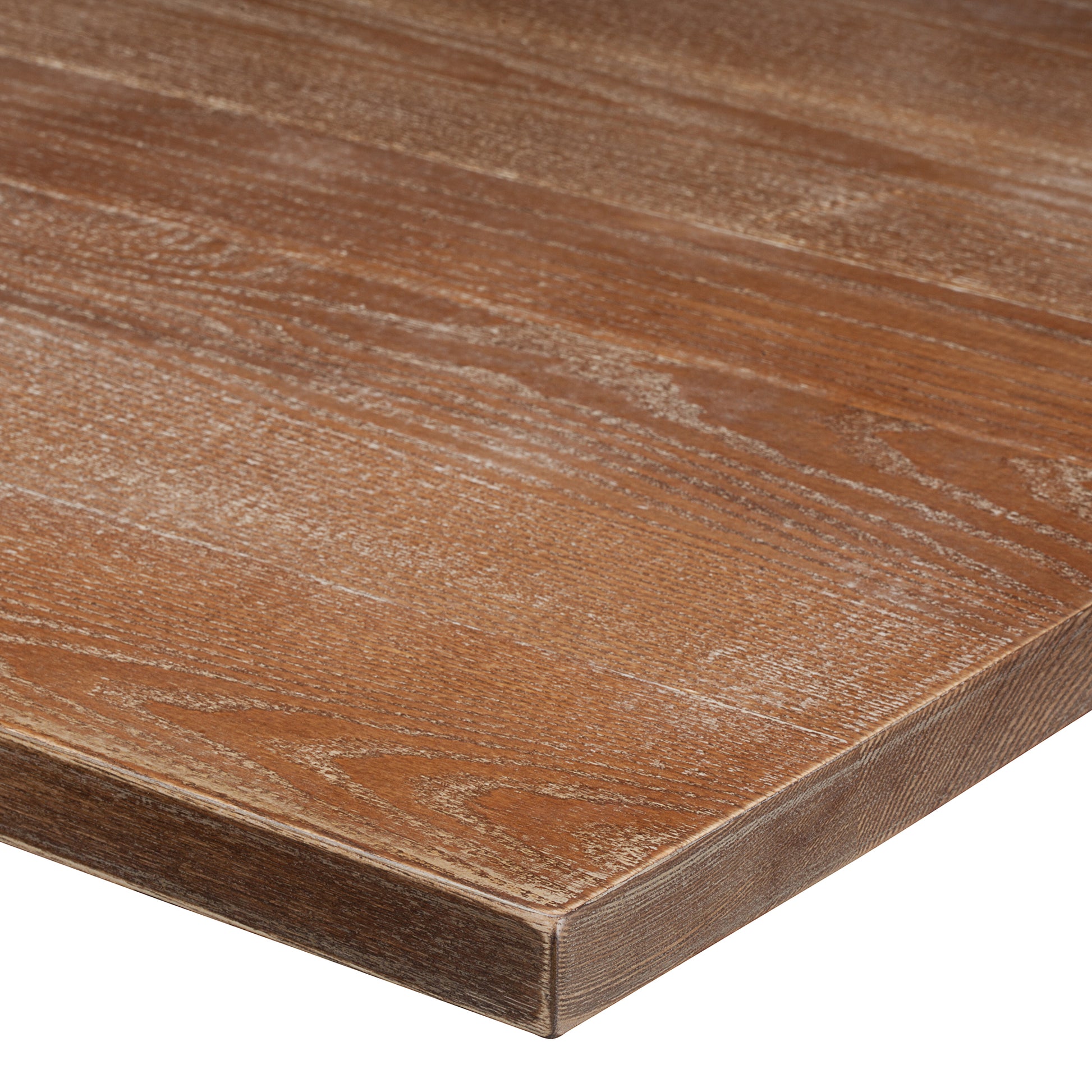 Lime Wash Solid Wood Table Top - Light Walnut - 34mm