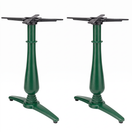 Switch Manor Twin Leg Pedestal Candelabra Black Cast Iron Table Base - Powdercoated 1 image