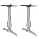 Switch Manor Twin Leg Pedestal Candelabra Black Cast Iron Table Base - Powdercoated 3 image