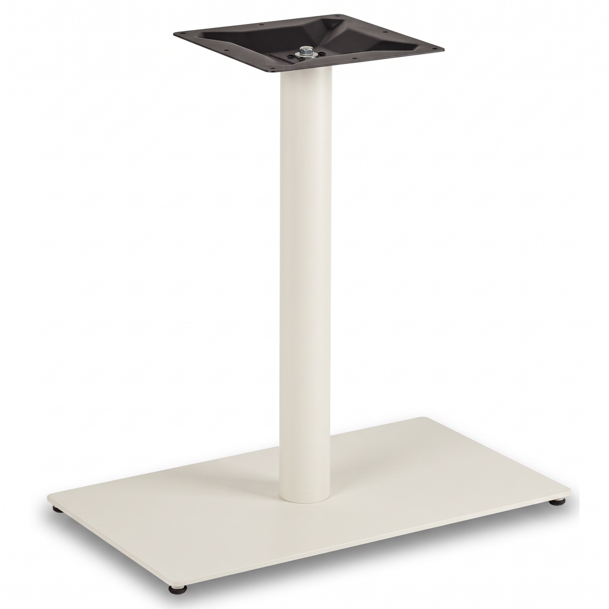 Profile Rectangle Single Pedestal Cast Iron Table Base - Powdercoated
