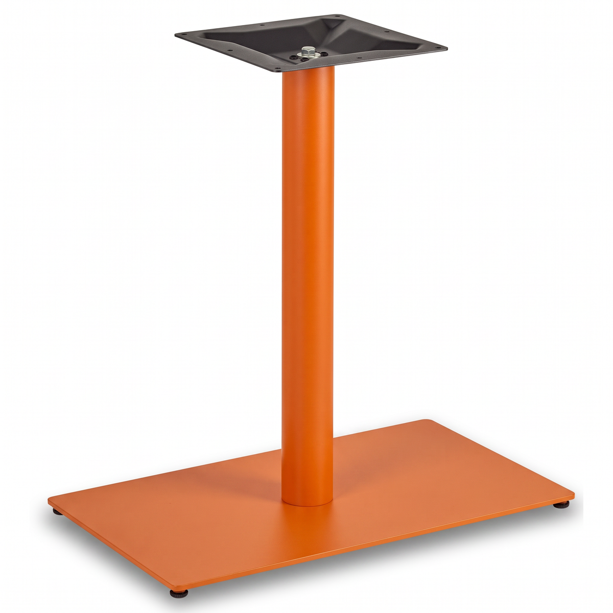 Profile Rectangle Single Pedestal Cast Iron Table Base - Powdercoated