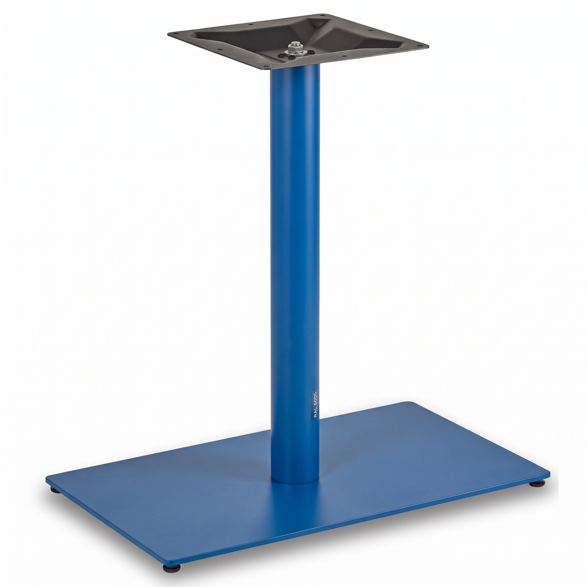 Profile Rectangle Single Pedestal Cast Iron Table Base - Powdercoated
