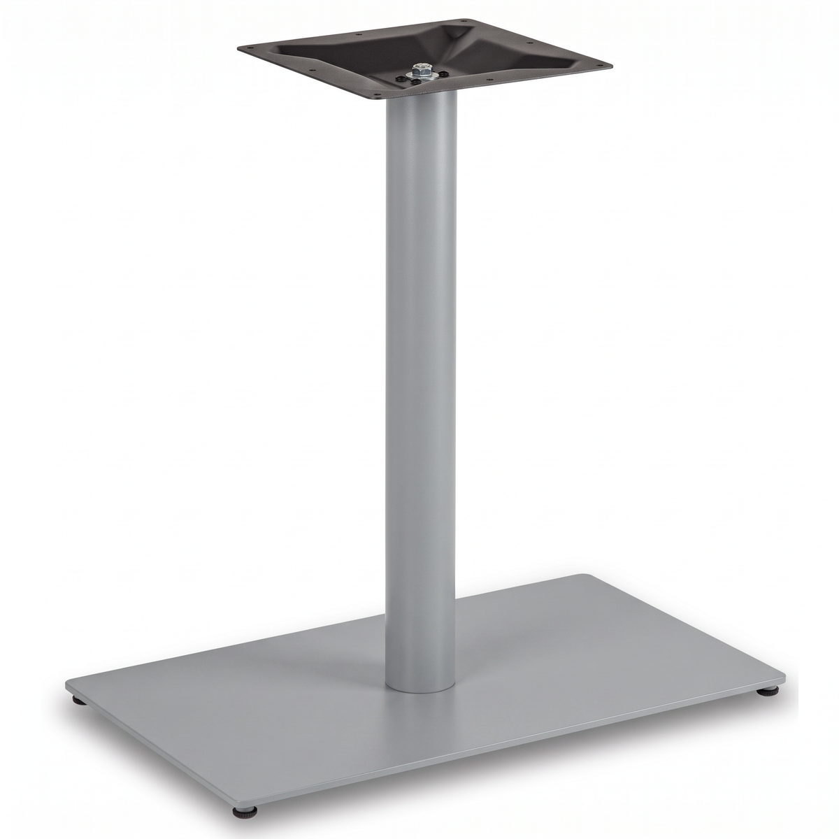 Profile Rectangle Single Pedestal Cast Iron Table Base - Powdercoated