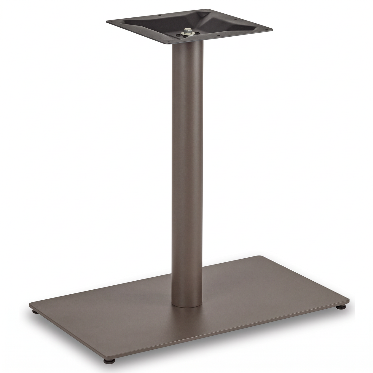 Profile Rectangle Single Pedestal Cast Iron Table Base - Powdercoated
