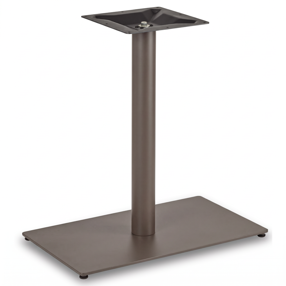 Profile Rectangle Single Pedestal Cast Iron Table Base - Powdercoated