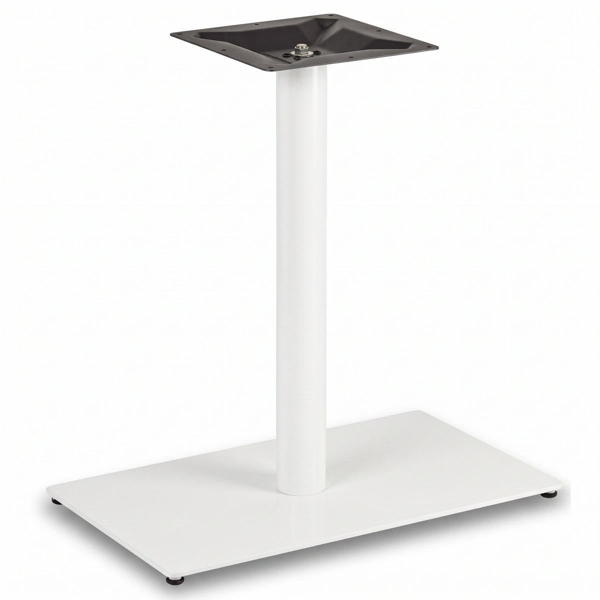 Profile Rectangle Single Pedestal Cast Iron Table Base - Powdercoated