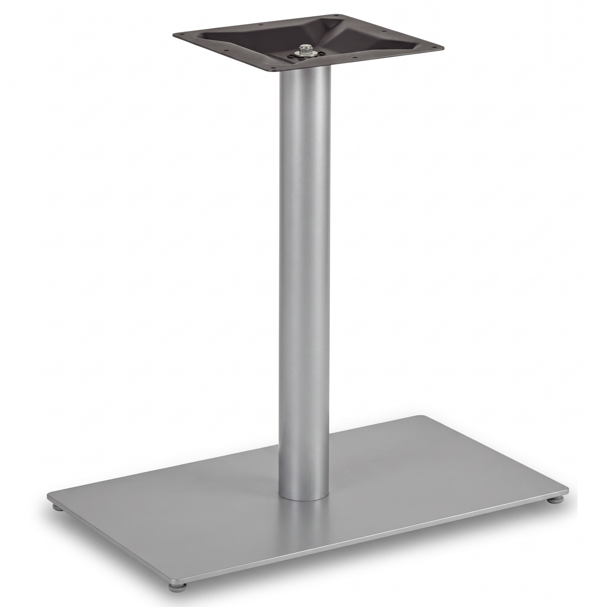 Profile Rectangle Single Pedestal Cast Iron Table Base - Powdercoated
