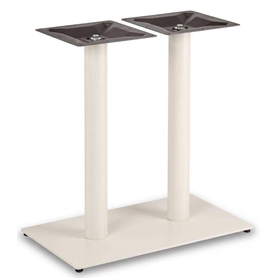Profile Rectangle Twin Pedestal Cast Iron Table Base - Powdercoated