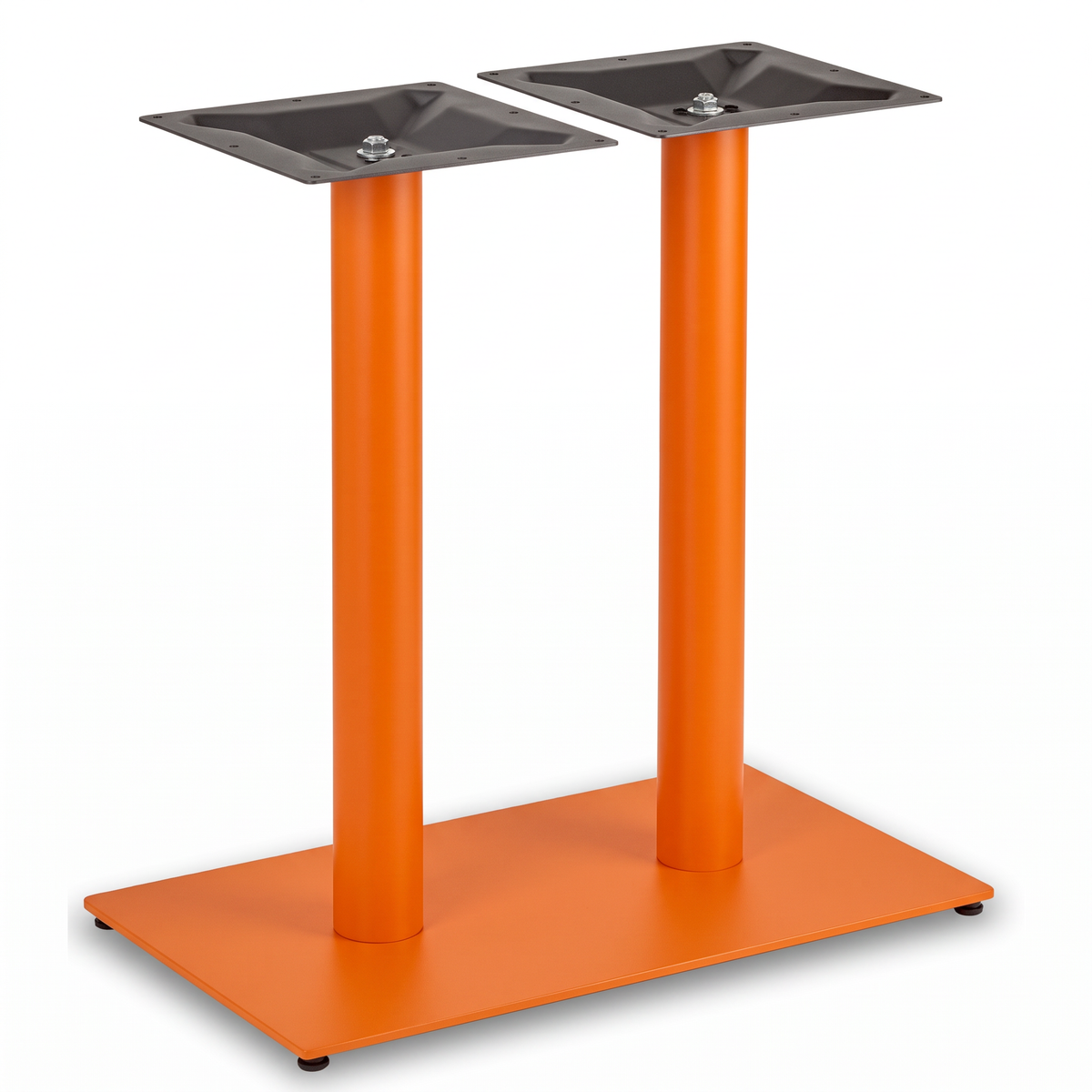 Profile Rectangle Twin Pedestal Cast Iron Table Base - Powdercoated