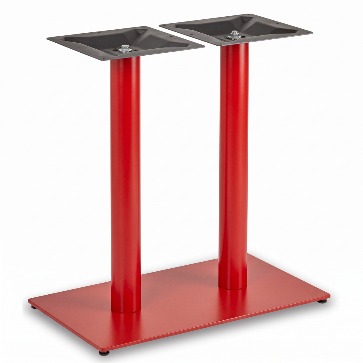 Profile Rectangle Twin Pedestal Cast Iron Table Base - Powdercoated