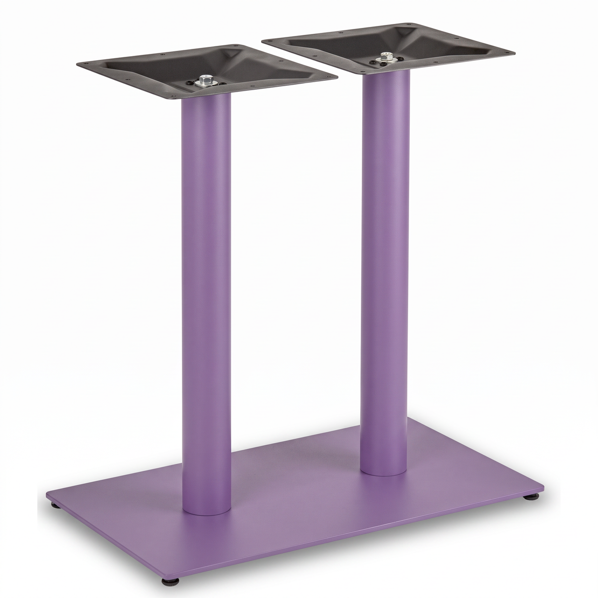 Profile Rectangle Twin Pedestal Cast Iron Table Base - Powdercoated
