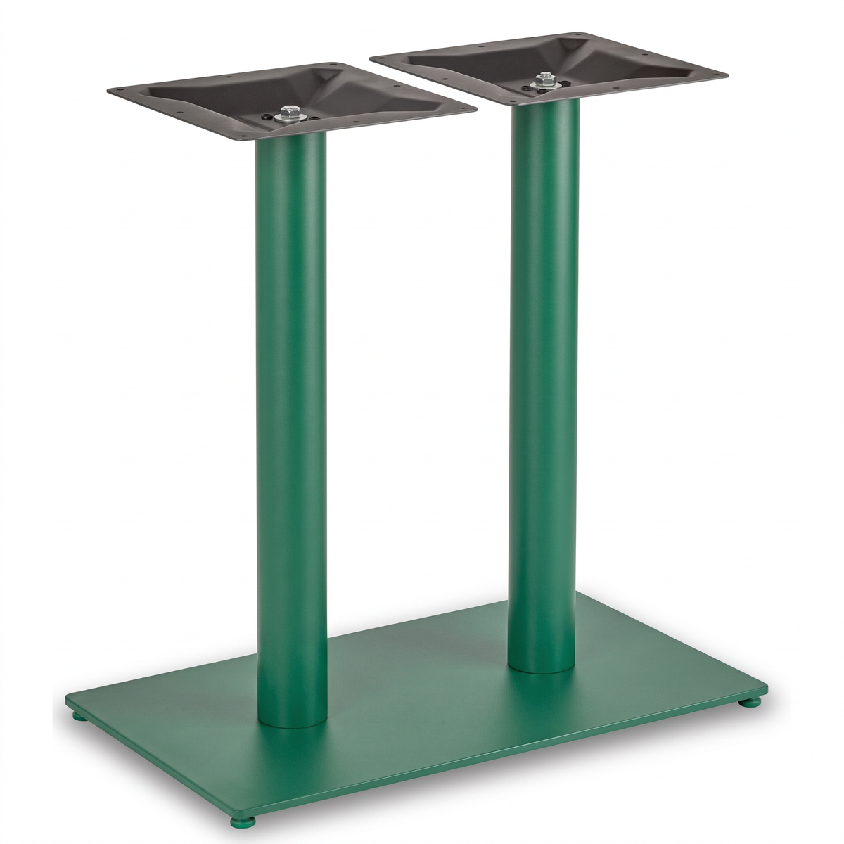 Profile Rectangle Twin Pedestal Cast Iron Table Base - Powdercoated