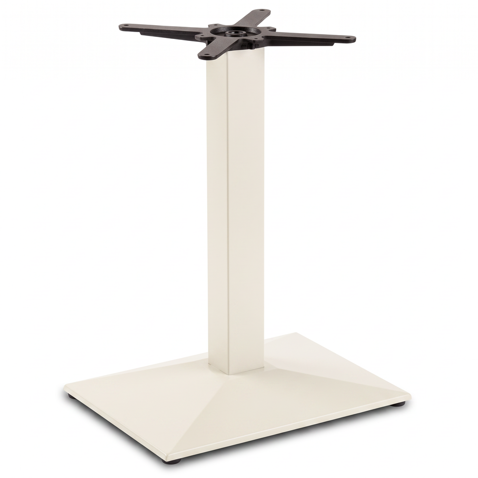 Pyramid Rectangular Single Pedestal Cast Iron Table Base - Powdercoated