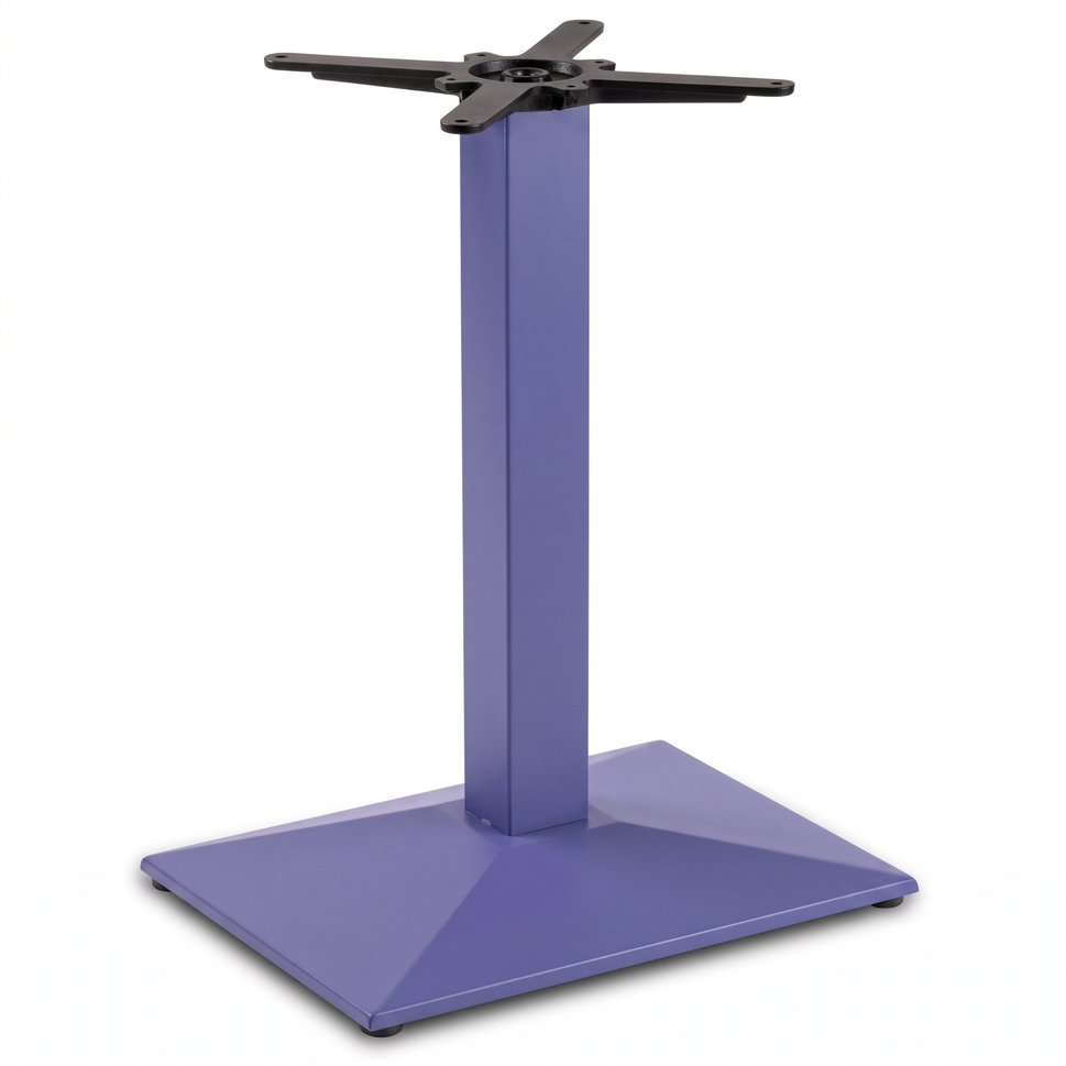 Pyramid Rectangular Single Pedestal Cast Iron Table Base - Powdercoated