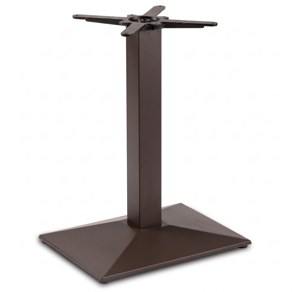 Pyramid Rectangular Single Pedestal Cast Iron Table Base - Powdercoated