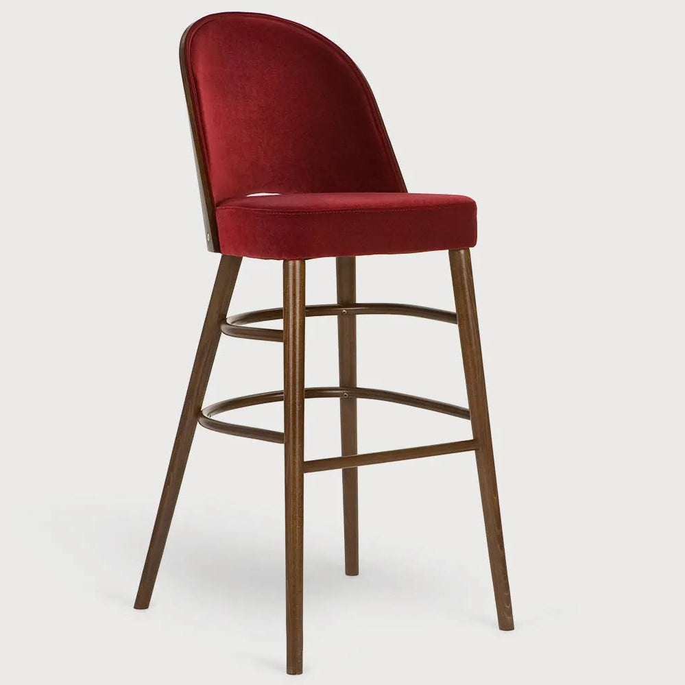 Bruno Upholstered Wooden Bar Stool