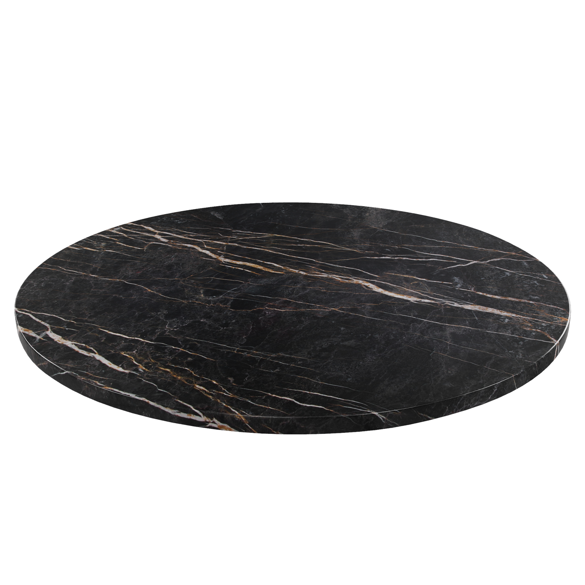 Black Gold Laurent Real Marble Restaurant Table Top - 20mm