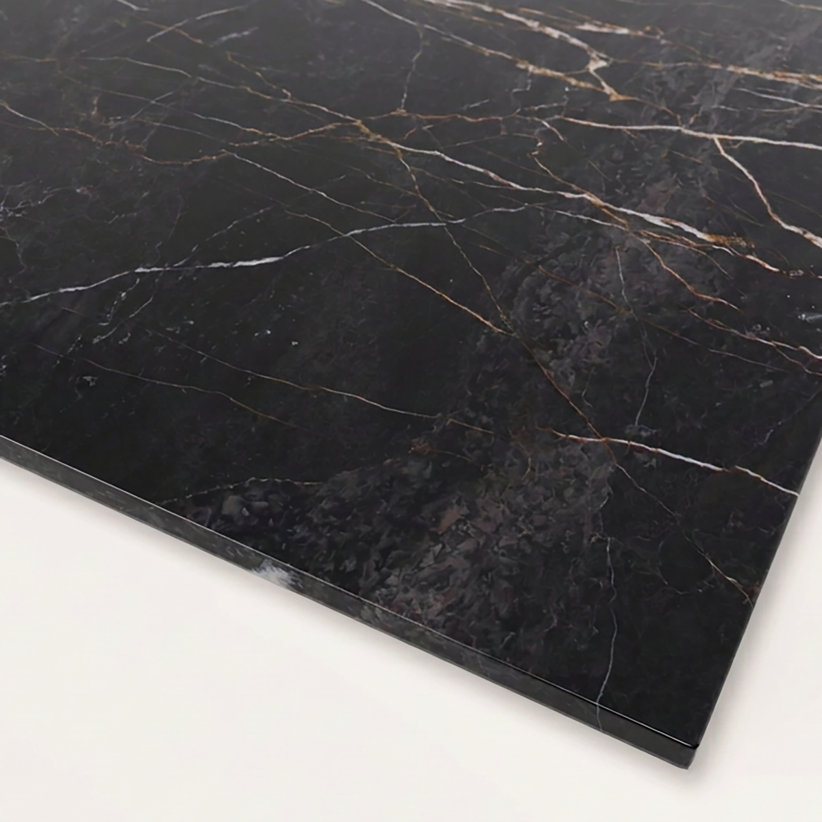 Black Gold Laurent Real Marble Restaurant Table Top - 20mm