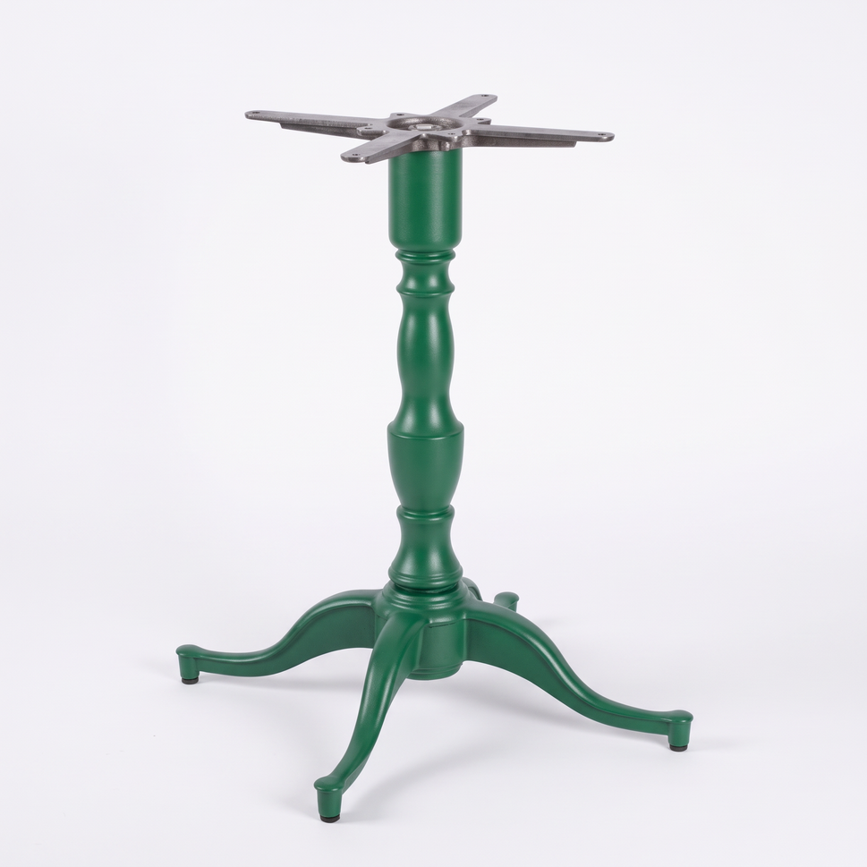 Queen Anne Ornate Four Leg Cast Iron Table Base - Powdercoated
