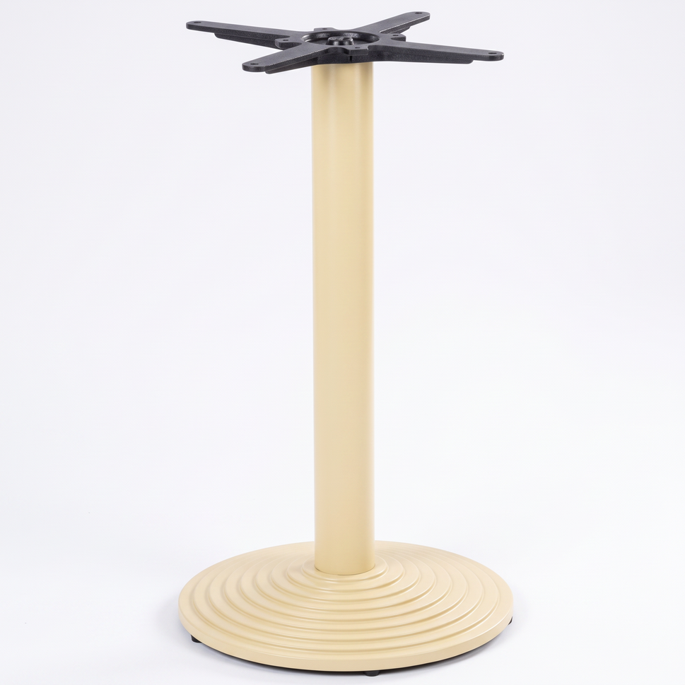 Ripple Round Black Cast Iron Table Base - Powdercoated