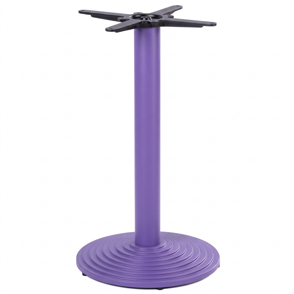 Ripple Round Black Cast Iron Table Base - Powdercoated