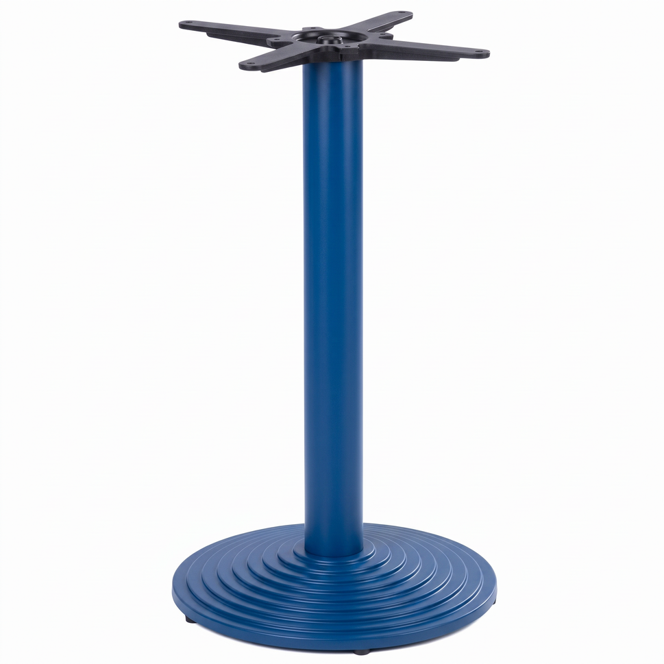 Ripple Round Black Cast Iron Table Base - Powdercoated