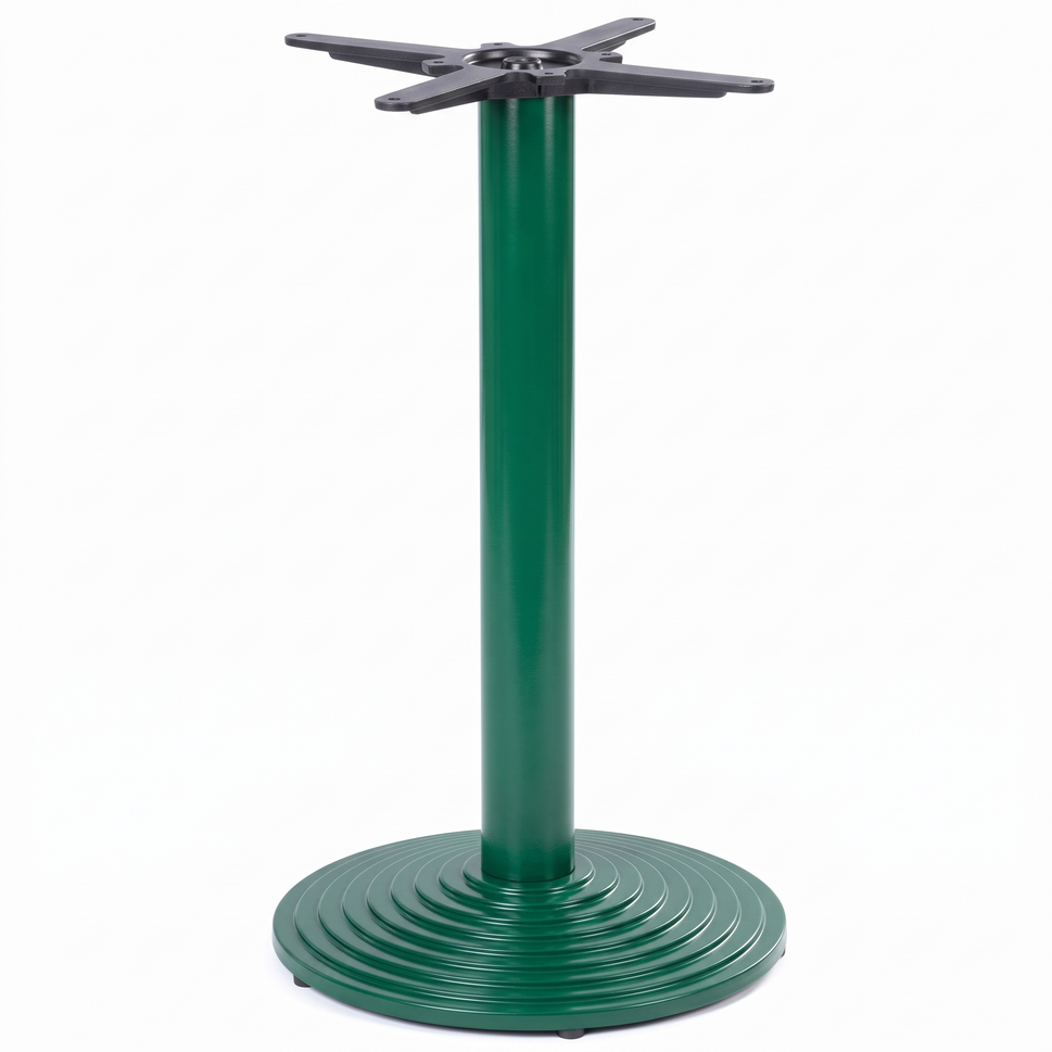 Ripple Round Black Cast Iron Table Base - Powdercoated