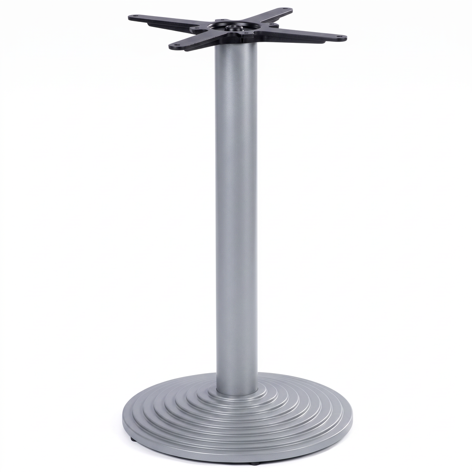 Ripple Round Black Cast Iron Table Base - Powdercoated