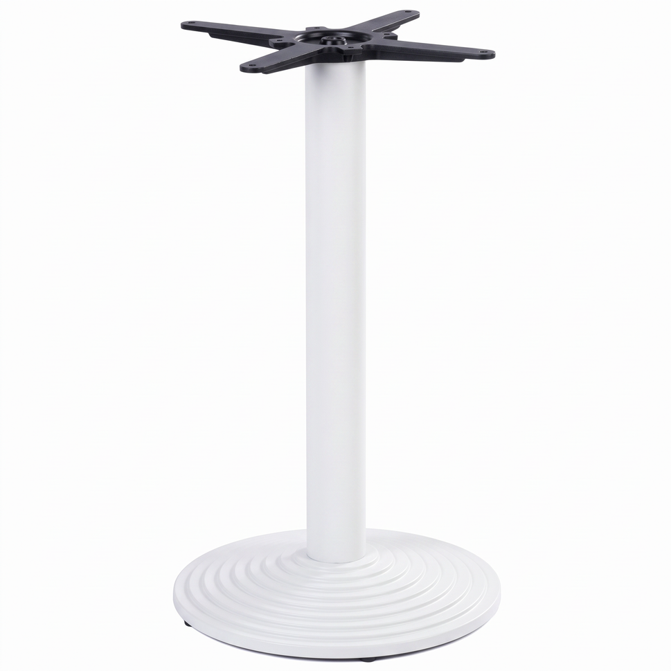 Ripple Round Black Cast Iron Table Base - Powdercoated