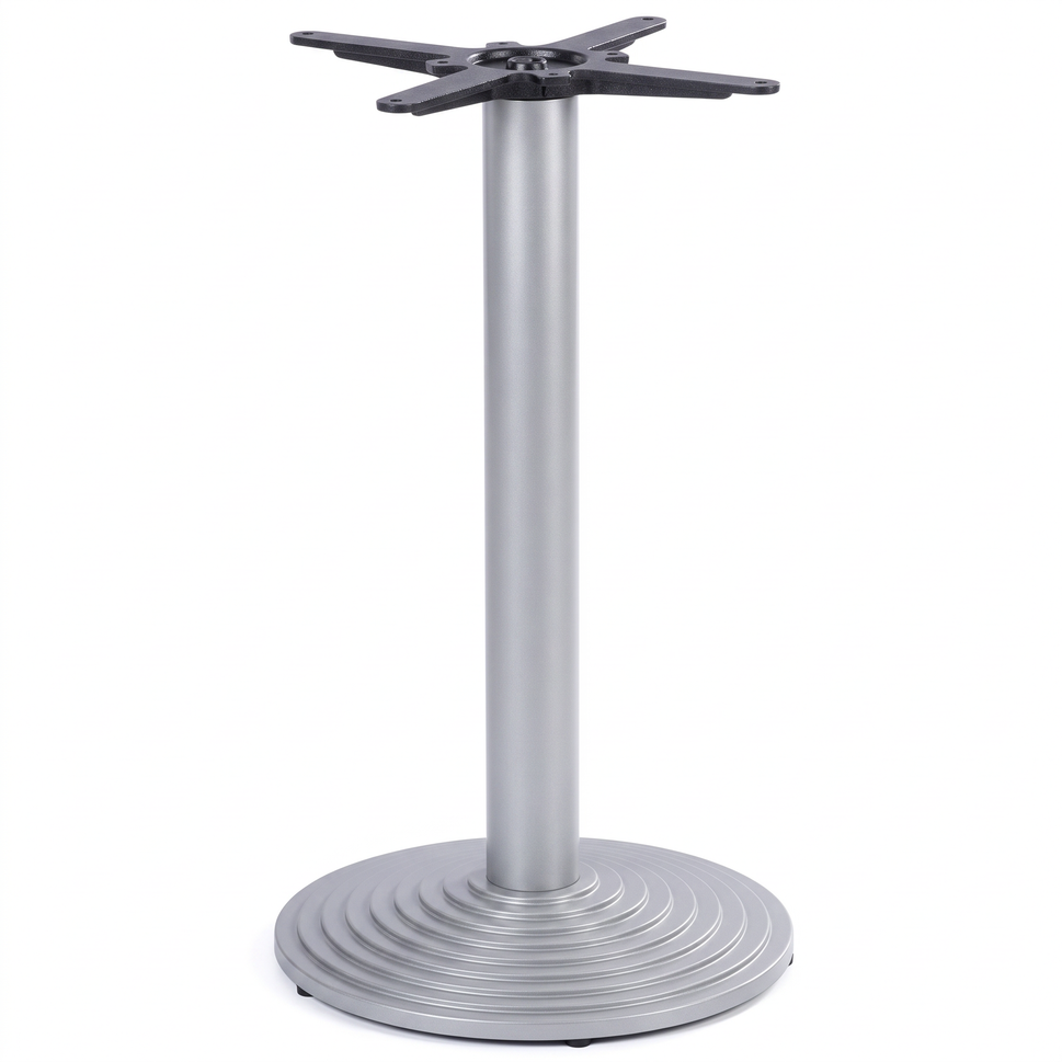 Ripple Round Black Cast Iron Table Base - Powdercoated