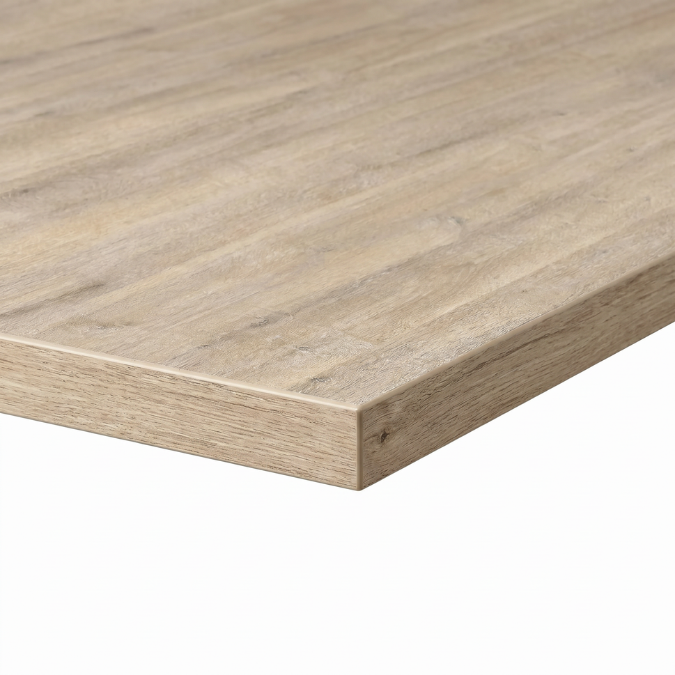 Sand Beige Whiteriver Oak Restaurant Laminate Table Top - 25mm
