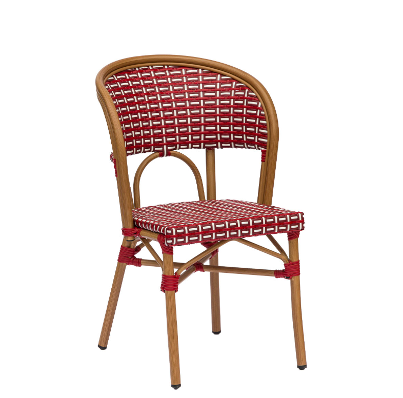 Champagne Outdoor Stacking Bistro Side Chair