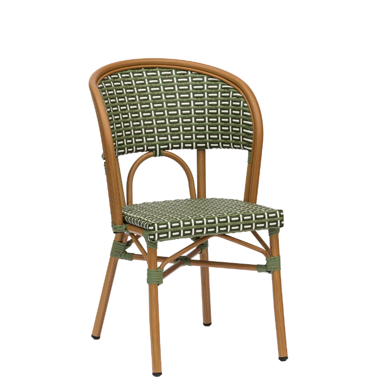 Champagne Outdoor Stacking Bistro Side Chair