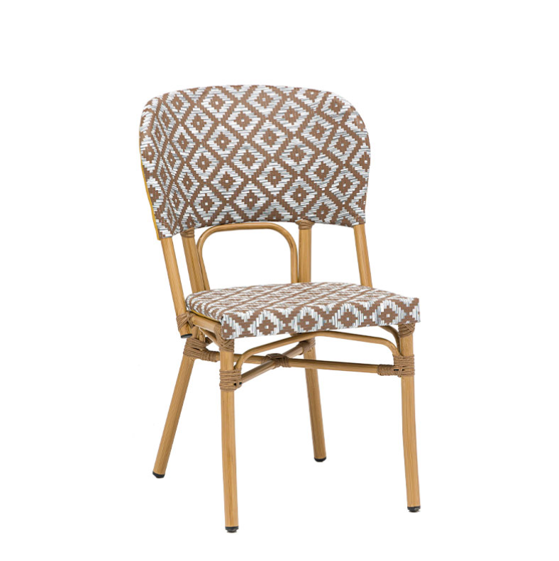 Champagne Outdoor Stacking Bistro Side Chair