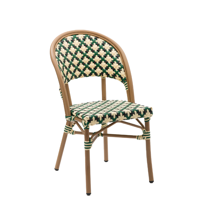 Louvre Outdoor Bistro Stacking Side Chair