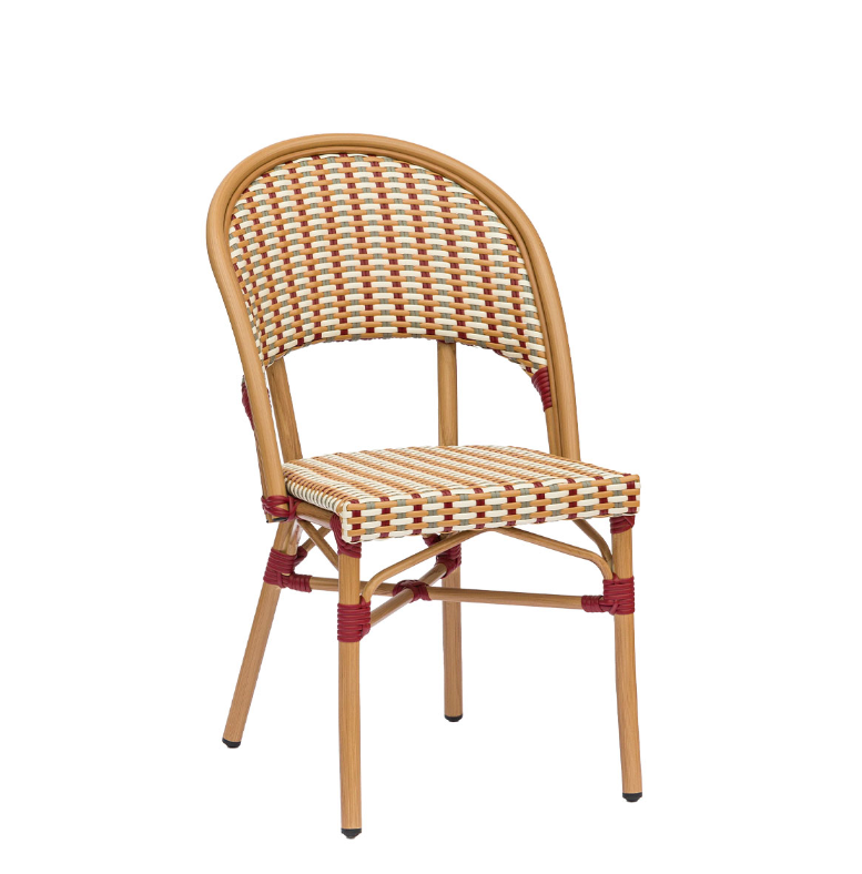 Louvre Outdoor Bistro Stacking Side Chair