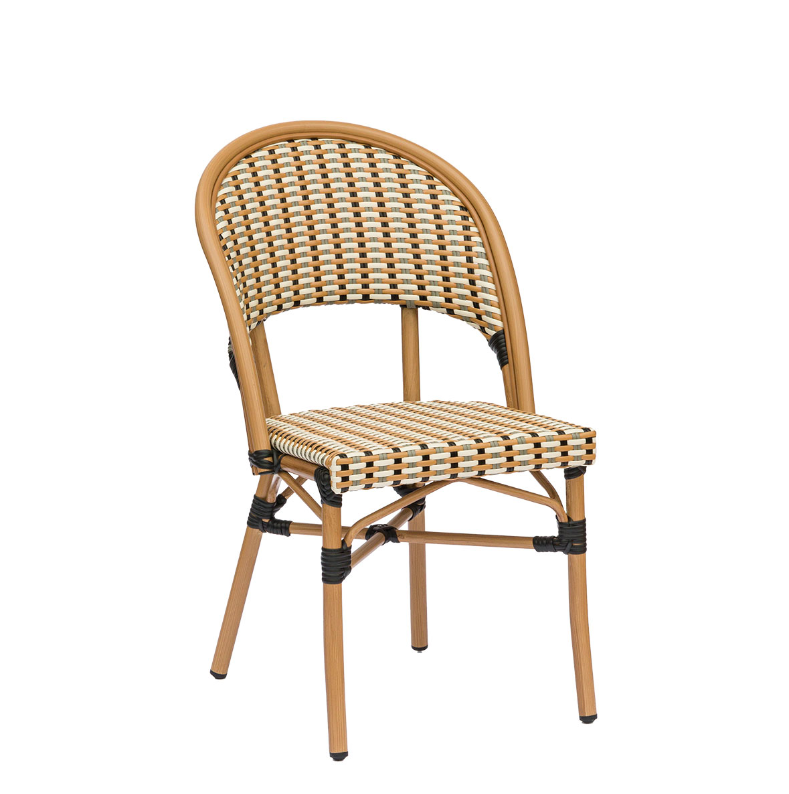 Louvre Outdoor Bistro Stacking Side Chair