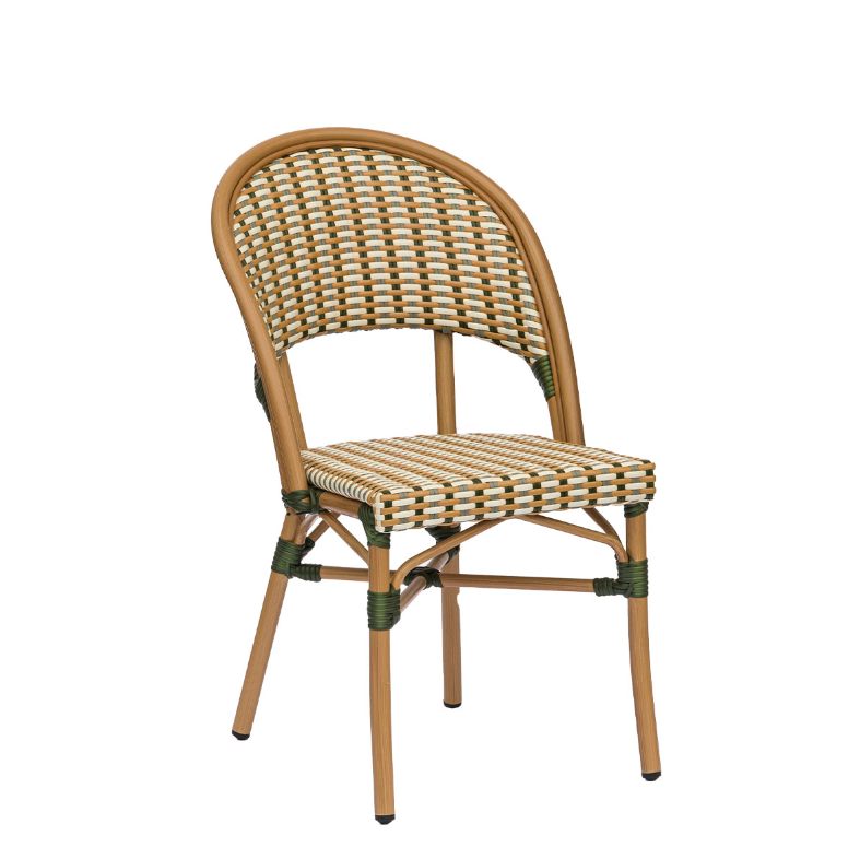 Louvre Outdoor Bistro Stacking Side Chair
