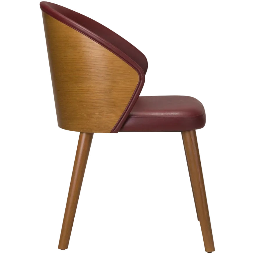 Serene Wooden Upholstered Armchair