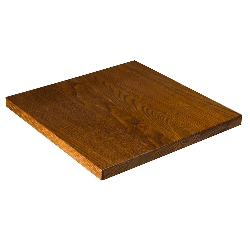 Light Walnut Ash Stained Solid Wood Table Top - 25mm
