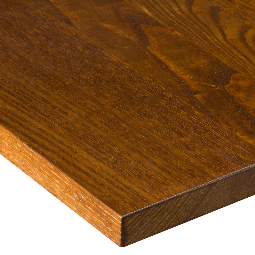 Light Walnut Ash Stained Solid Wood Table Top - 25mm