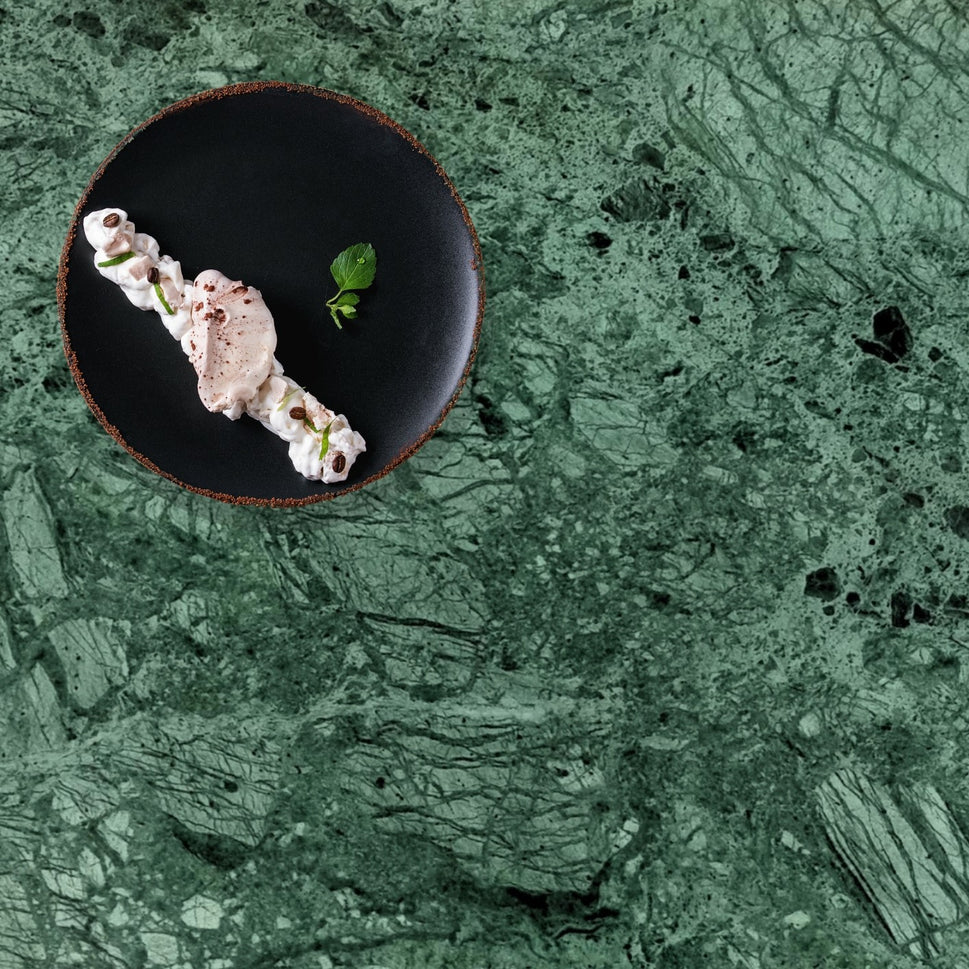 Verde Rajasthan Green Real Marble Restaurant Table Top - 20mm