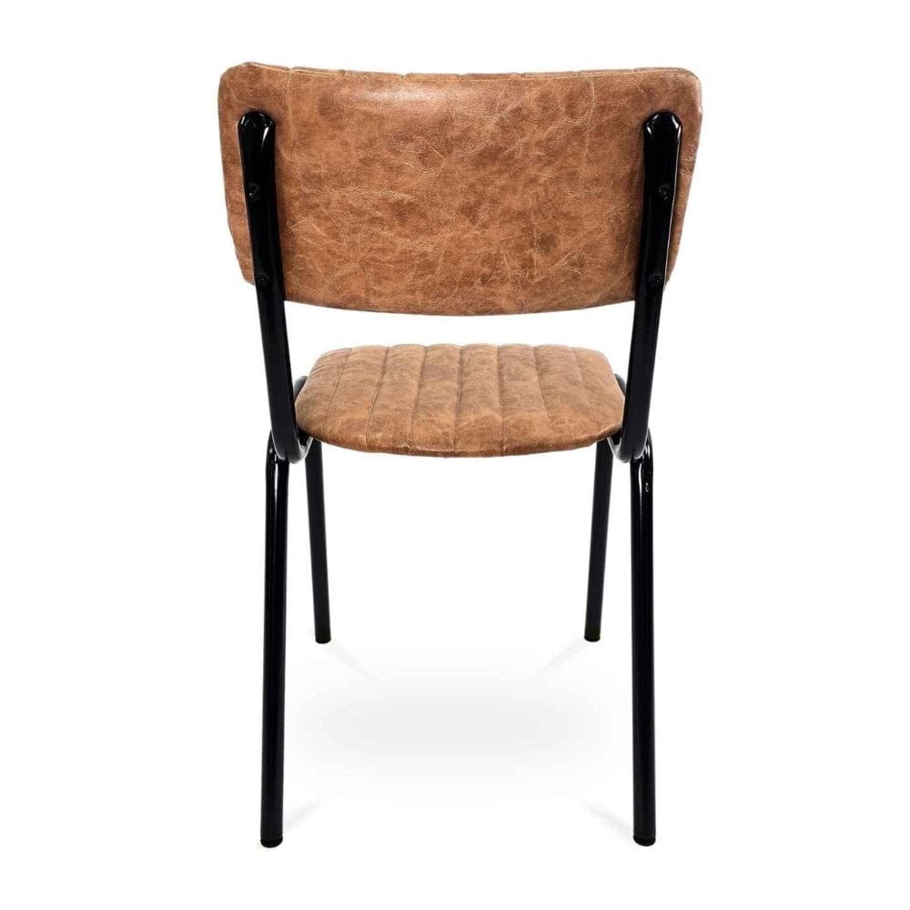 Derby Industrial Side Chair - Faux Leather